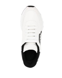 Мужские бело-черные кроссовки от Alexander McQueen