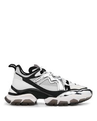 Мужские бело-черные кроссовки от Moncler