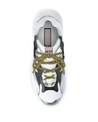 Мужские бело-черные кроссовки от N°21