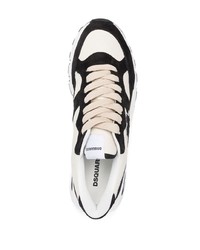 Мужские бело-черные кроссовки от DSQUARED2