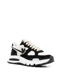 Мужские бело-черные кроссовки от DSQUARED2