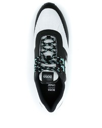 Мужские бело-черные кроссовки от BOSS