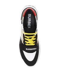 Мужские бело-черные кроссовки от Burberry
