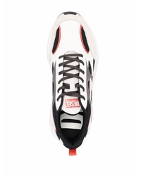 Мужские бело-черные кроссовки от Diesel