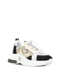 Мужские бело-черные кроссовки от John Galliano