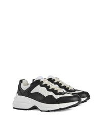 Мужские бело-черные кроссовки от Gucci