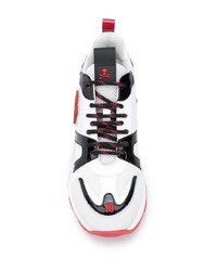 Мужские бело-черные кроссовки от Philipp Plein