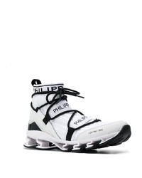 Мужские бело-черные кроссовки от Philipp Plein