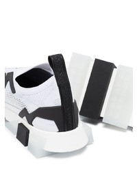 Мужские бело-черные кроссовки от Dolce & Gabbana