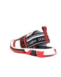 Мужские бело-черные кроссовки от Dolce & Gabbana