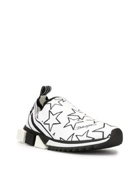 Мужские бело-черные кроссовки от Dolce & Gabbana