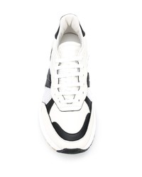 Мужские бело-черные кроссовки от Bottega Veneta