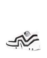 Мужские бело-черные кроссовки от Pierre Hardy