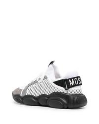 Мужские бело-черные кроссовки от Moschino
