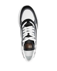 Мужские бело-черные кроссовки от Roberto Cavalli