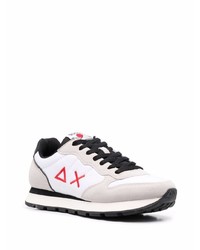 Мужские бело-черные кроссовки от Sun 68