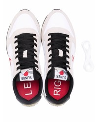 Мужские бело-черные кроссовки от Sun 68