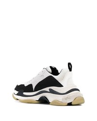 Мужские бело-черные кроссовки от Balenciaga