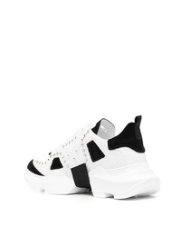 Мужские бело-черные кроссовки от Les Hommes