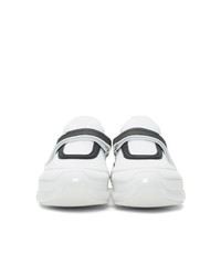 Мужские бело-черные кроссовки от Prada