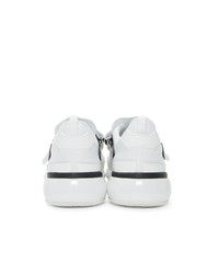 Мужские бело-черные кроссовки от Prada