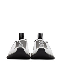 Мужские бело-черные кроссовки от Dolce and Gabbana