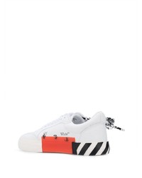 Мужские бело-черные низкие кеды из плотной ткани от Off-White