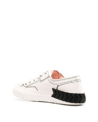 Мужские бело-черные низкие кеды из плотной ткани от Both