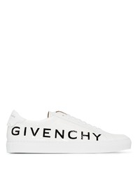 Мужские бело-черные низкие кеды с принтом от Givenchy