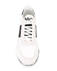 Мужские бело-черные низкие кеды от Moncler