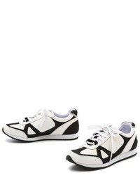 Женские бело-черные низкие кеды от Rachel Zoe