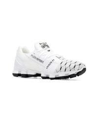 Мужские бело-черные низкие кеды от Plein Sport