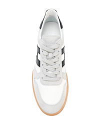 Мужские бело-черные низкие кеды от Hogan