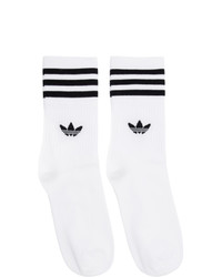 Мужские бело-черные носки в горизонтальную полоску от adidas Originals