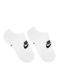 Мужские бело-черные носки-невидимки от Nike