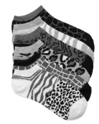 Бело-черные носки с принтом