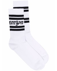 Мужские бело-черные носки с принтом от Enterprise Japan