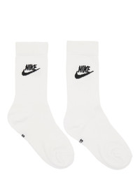 Мужские бело-черные носки с принтом от Nike