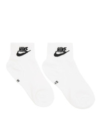 Мужские бело-черные носки с принтом от Nike