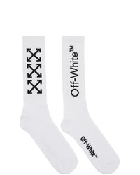 Мужские бело-черные носки с принтом от Off-White