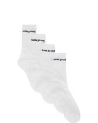 Мужские бело-черные носки с принтом от Noon Goons