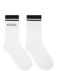 Мужские бело-черные носки от Gucci
