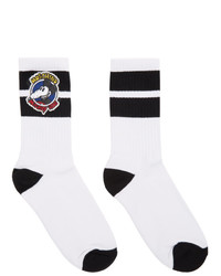 Мужские бело-черные носки от Moschino