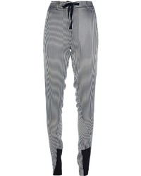 Женские бело-черные пижамные штаны в вертикальную полоску от Ann Demeulemeester