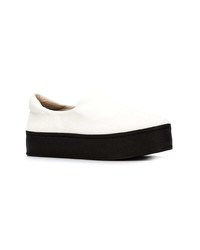 Женские бело-черные слипоны от Opening Ceremony