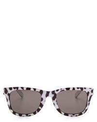 Женские бело-черные солнцезащитные очки от Saint Laurent