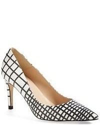 Бело-черные туфли в мелкую клетку