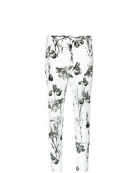 Бело-черные узкие брюки с принтом от Andrea Marques