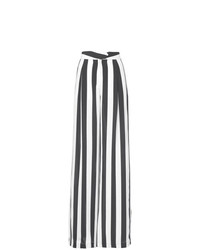 Бело-черные широкие брюки в вертикальную полоску от Michelle Mason