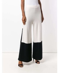 Бело-черные широкие брюки от Temperley London